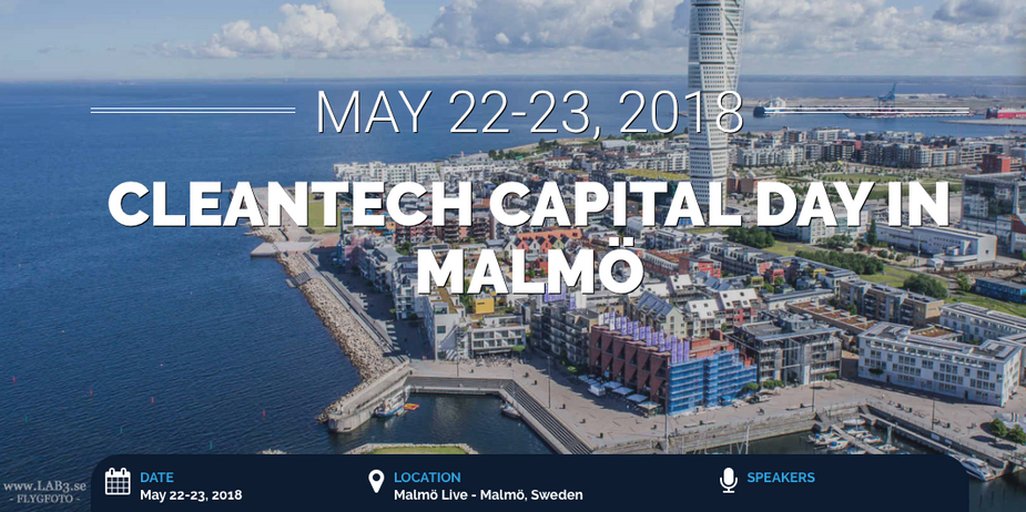 Nanomakers participera à Cleantech Capital Day à Molmö (Suède) le 22-23 mai 2018