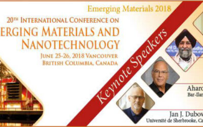 Emerging Materials and Nanotechnology, 20ème conférence internationale le 25-26 juin 2018, Vancouver